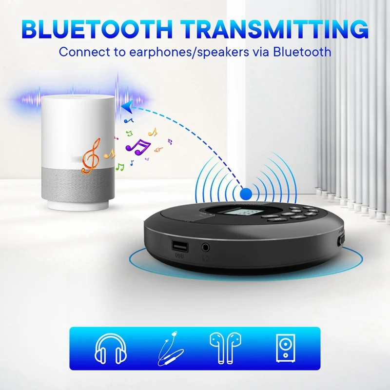 Портативный Bluetooth CD-плеер Walkman Mp3-плеер