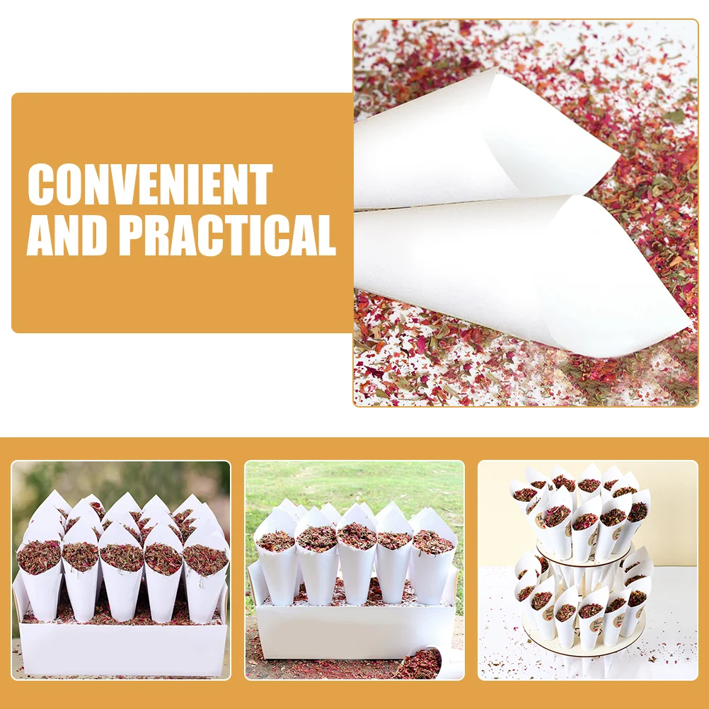 60 шт. Свадебные лепестки конусы для конфетти небольшой декор букета конфеты