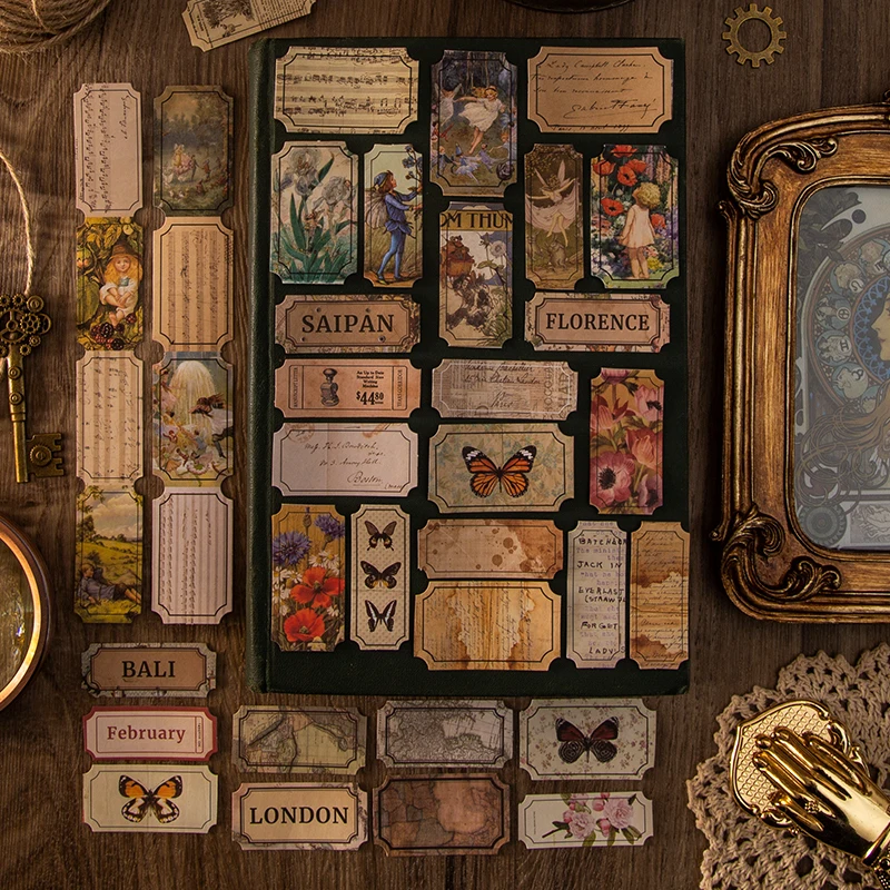 

30 шт. в упаковке, серия летопии, коридор, ретро, специальная форма, руководство, «сделай сам», декоративные стационарные наклейки, планировщик, наклейки