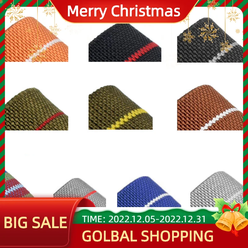 

Ремешок нейлоновый для наручных часов, эластичный мужской браслет в стиле милитари, армейский зеленый черный синий, в полоску, 20 мм 21 мм 22 мм