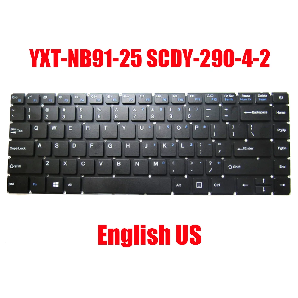 

Laptop Keyboard YXT-NB91-25 SCDY-290-4-2 English US Black Without Frame New