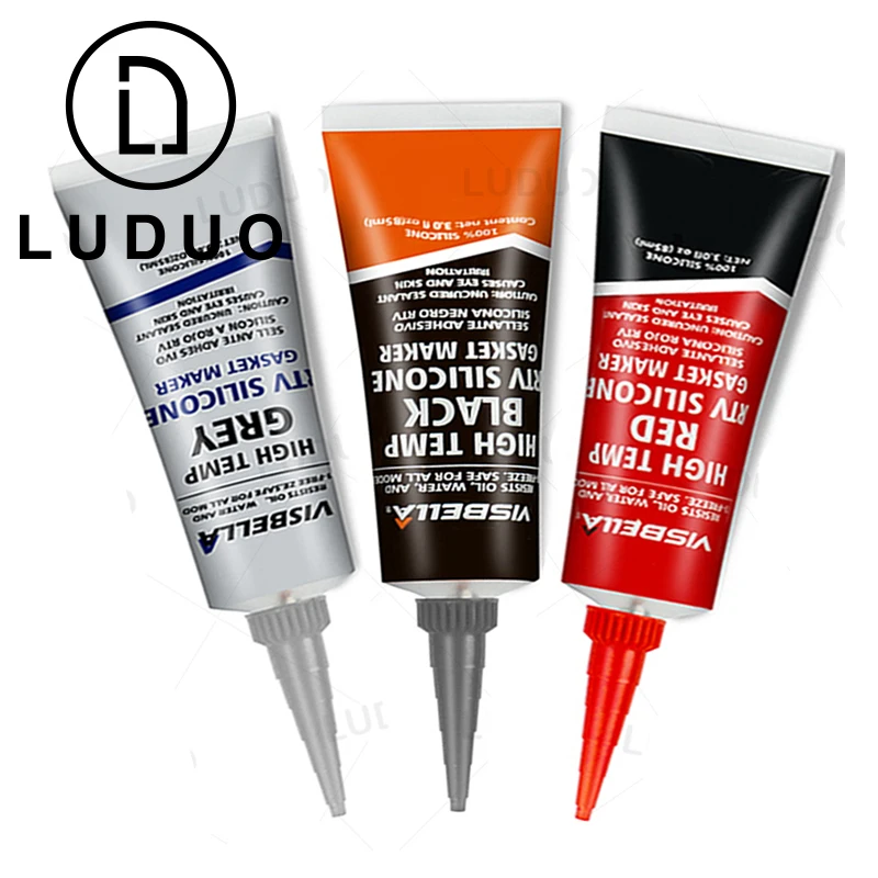 

RTV Super Glue Silicone Sealant Neutral Paste for Car Motor Gap Seal Repair High Temperature Engine Filler -80 to 600f