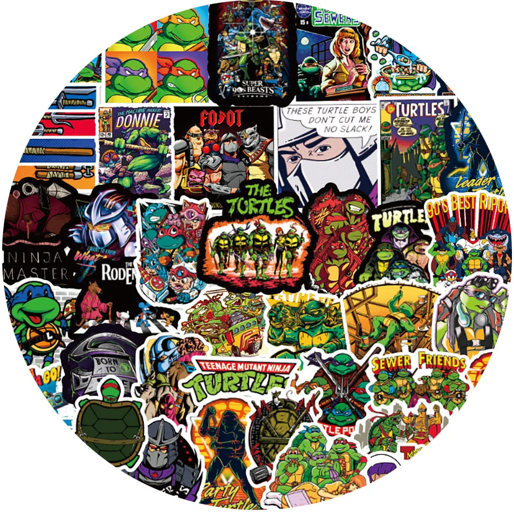 Наклейки в виде черепашек-ниндзя 50 шт. |