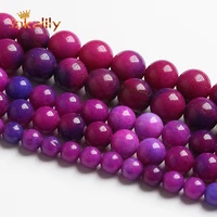 purple sugilite jades beads natural stone round loose spacer beads for jewelry making diy bracelet accessories 6810mm 15 inch