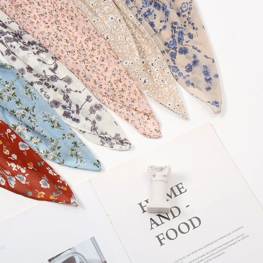 Женские шелковые шарфы 2022 роскошный шифоновый шарф с принтом платок хиджаб