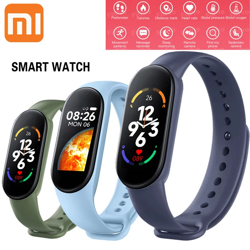 

Смарт-часы M7 для мужчин и женщин Xiaomi Смарт-часы фитнес-браслет пульсометр фитнес-трекер Mi band смарт-часы MiBand M7