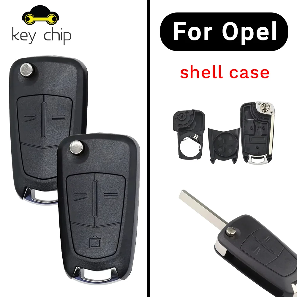 Фото Чехол для ключа автомобиля KC для Opel Vauxhall Corsa D Astra H Zafira B 2004 2005 2006 2007 2008 2013, оригинальный флип-пульт с логотипом №1