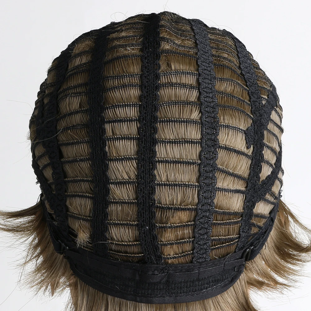 Короткие коричневые волнистые парики из синтетических волос в ассортименте