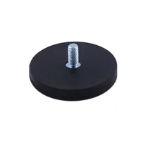 1pcs strong rubber coated magnet pot magnetic car lamp fasterner scratch resistant external male thread