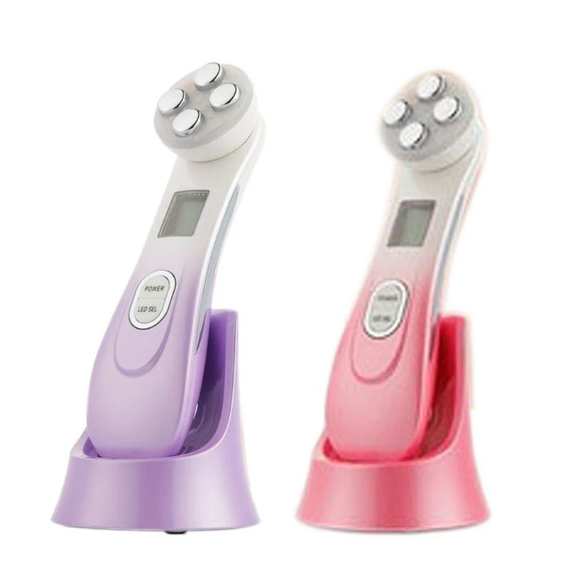 

Rechargeable Beauty Equipment EMS RF Home Instrument Firming Skin Rejuvenation Color Light Peeling Machine