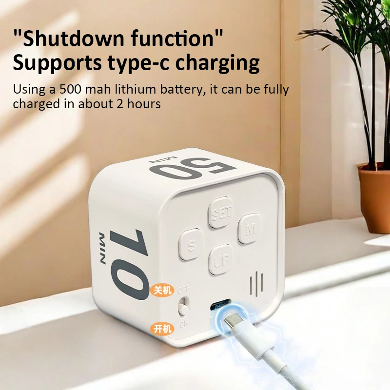 Визуальный таймер кубический датчик гравитации светодиодный дисплей 4-е