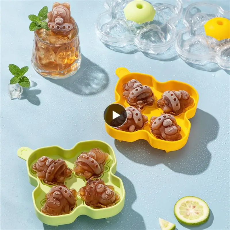 

Exquisite Carving Food Grade Silicone Ice Block Mold Steel Mold Forming Frozen Ice Hockey Box No Odor More Durable Mold