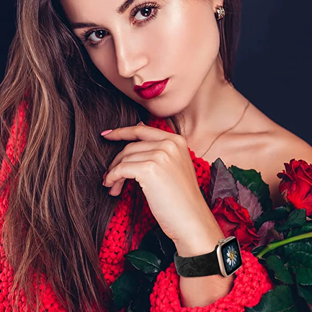 Silicone strap For Apple Watch band 44mm 45mm ultra 49mm 41mm 40mm 42mm 3D Printed correa bracelet iWatch series 7 8 6 5 8 SE 3