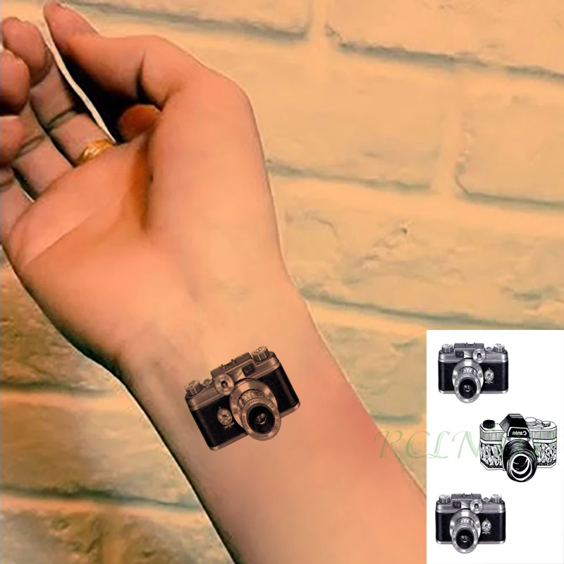Водостойкая Временная тату-наклейка с узором камеры Ele men t искусственная тату