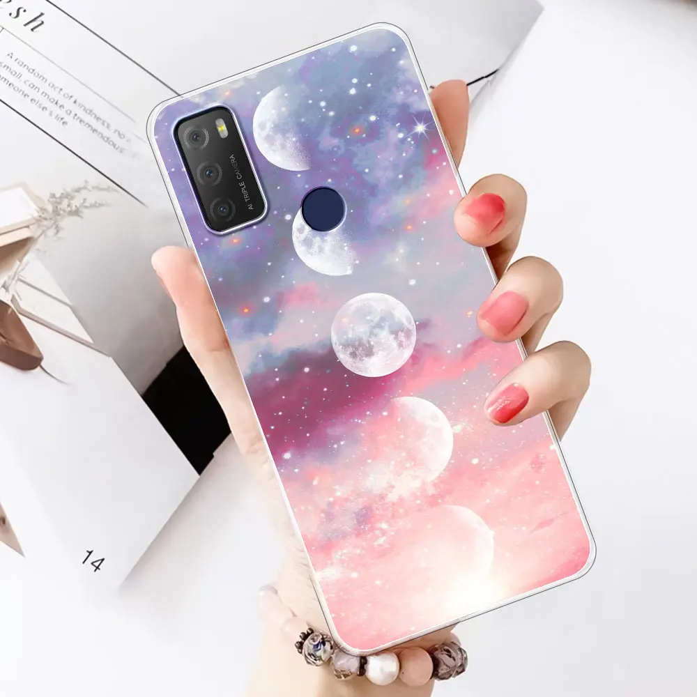 For TCL 20E Case Marble Clear Silicone Soft Transparent Fashion Cover Coque 20Y Protect Phone Funda