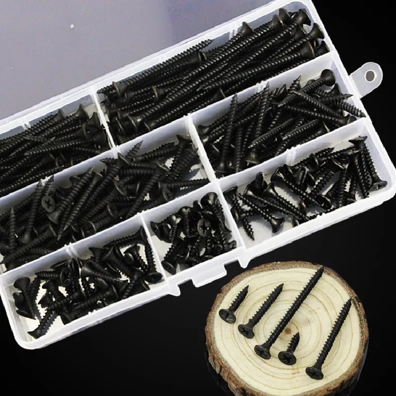 

Free Shipping 230 Pcs One Set Self Tapping Suit Cross Head With HardSelf Tapping Screw M3.5 Pasterboard Screw Wall