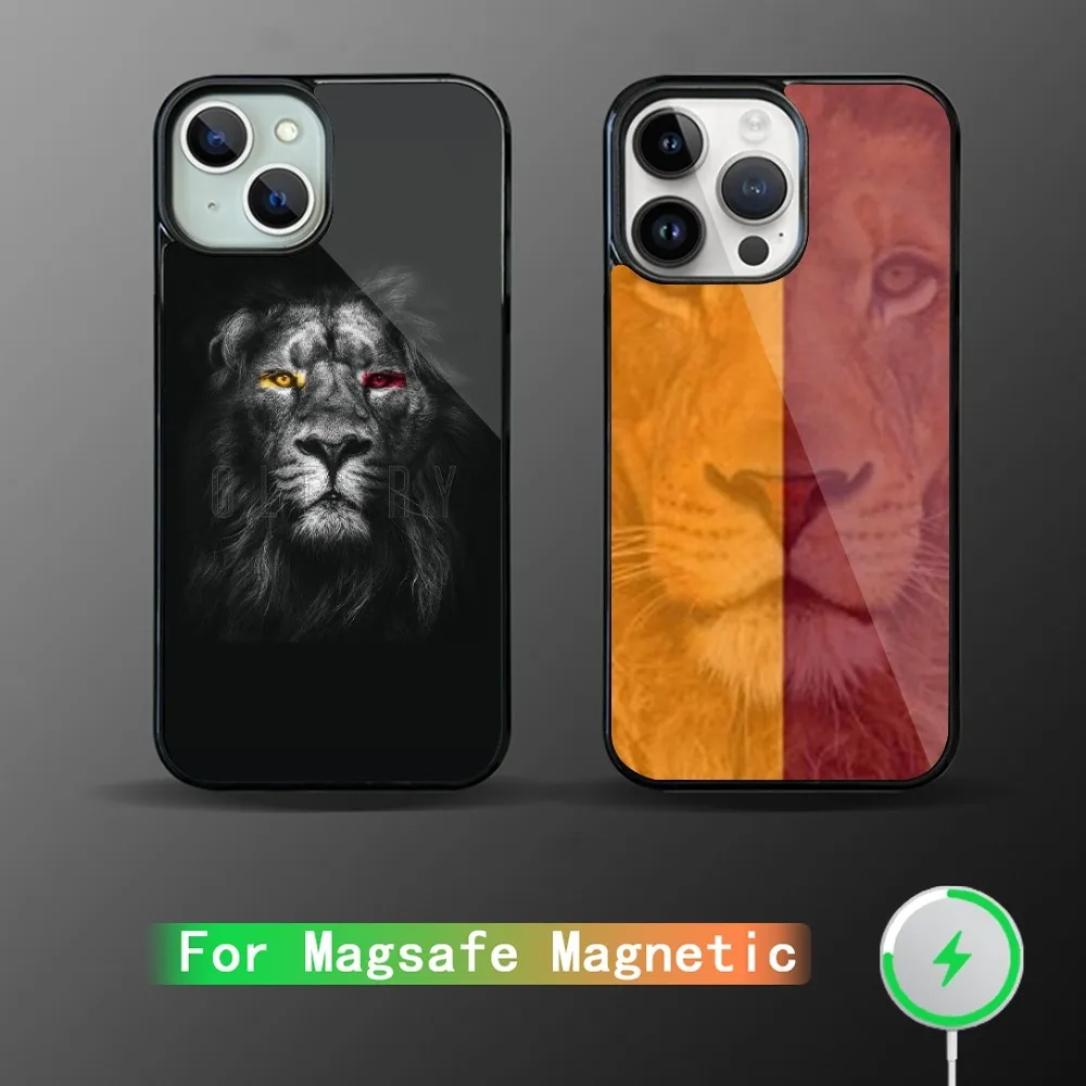 Чехол для телефона Galatasaray Aslan iPhone 15 14 13 12 11 Plus Pro Max Magsafe магнитная Беспроводная