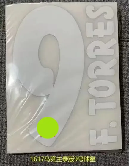 

2016 2017 Super A Retro F.TORRES 9 number font print, Hot stamping patches badges