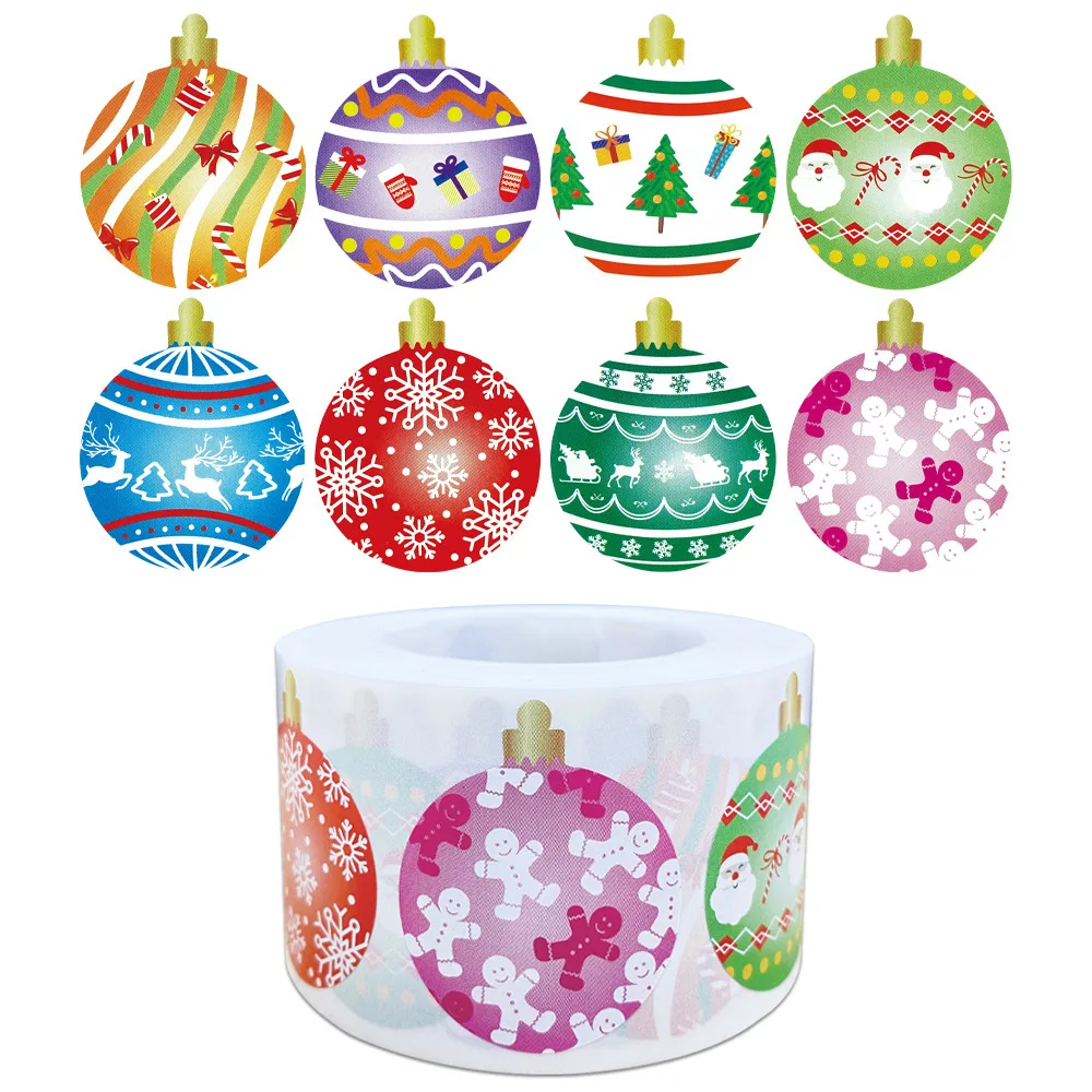 

Merry Christmas Gift 500Pcs Seal Label Stickers New Year Gift Package DIY Santa Snowman XMAS Stickers Christmas Decoration 2023