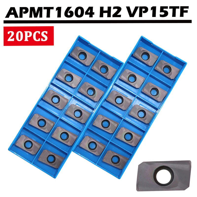 

20PCS APMT1604 H2 VP15TF Carbide Turning Tools CNC Lathe Tools CNC Milling Blade APMT 1604 Turning Lathe Insert