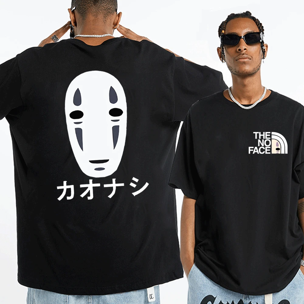 

Japanese Anime Spirited Away No Face Man Graphic Printed T-shirts Manga Graphics T Shirt Men Women Fashion Oversized Tshirts