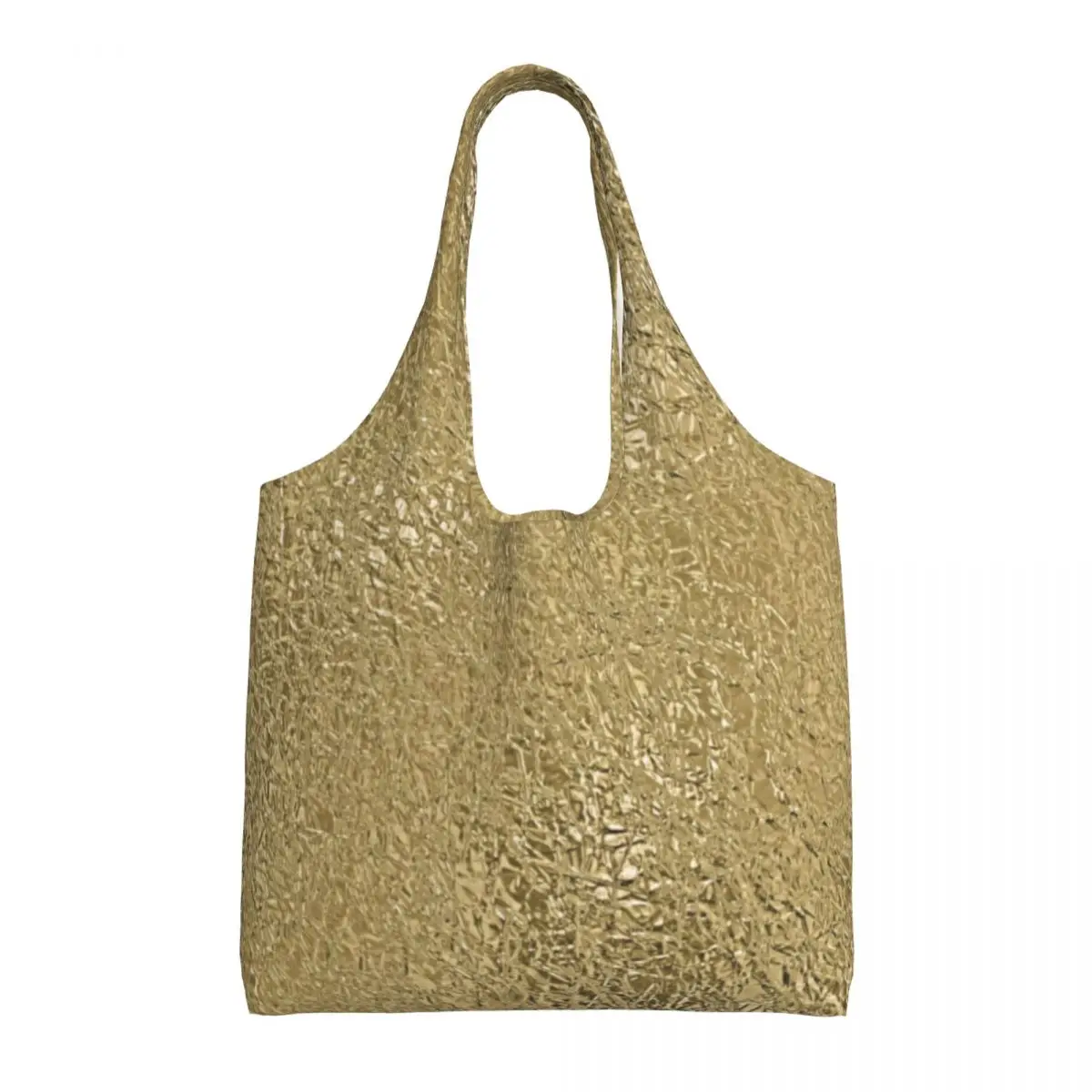 

Сумка для покупок с золотым искусственным металлическим принтом, деловые сумки из полиэстера с золотыми блестками, Женские винтажные подарочные сумки