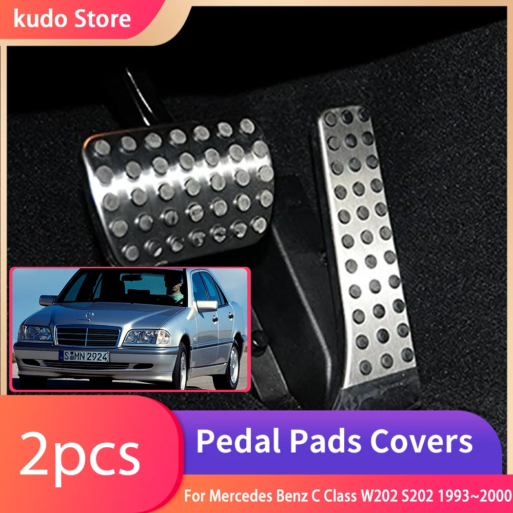 Для Mercedes Benz C Class W202 S202 1993~2000 Нержавеющая сталь AT MT Автомобильные педали Подставка