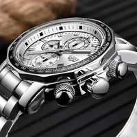 lige 2022 top brand luxury big dial watch men fashion men watch casual waterproof sports chronograph quartz wrist watch for men