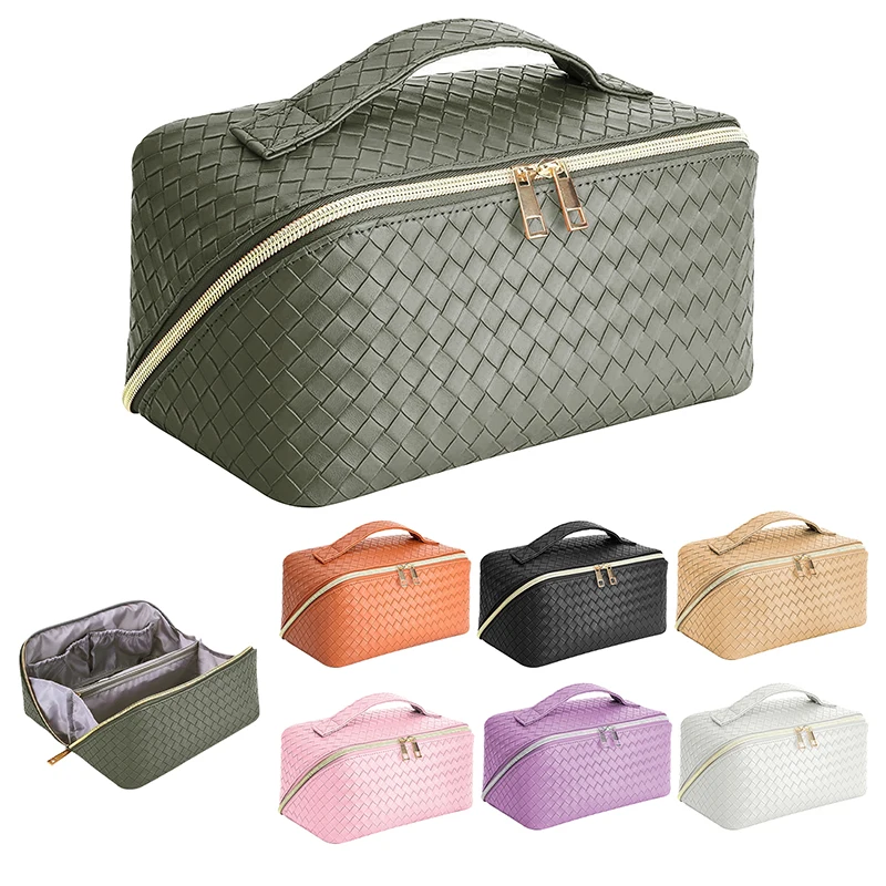 

Large Capacity Travel Cosmetic Bag For Women Waterproof Double LayerPortable Waterproof Large-capacity Cosmetic Bag Makeup Box