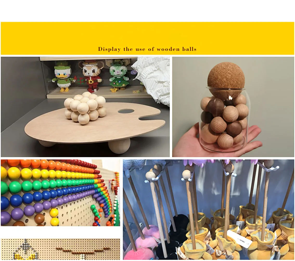 Шарики из массива дерева без отверстий диаметр 50 мм 60