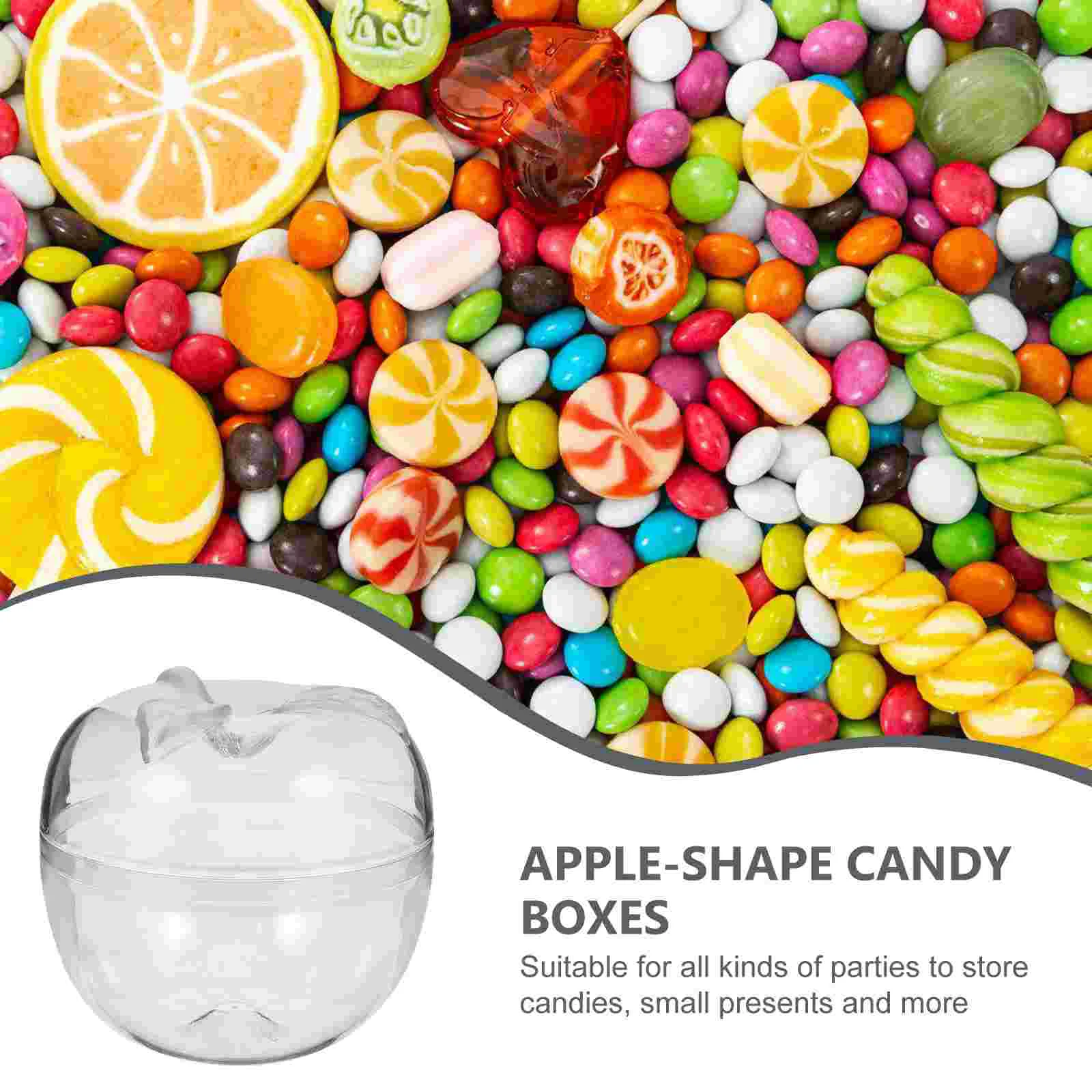 10 шт. коробка для десерта в форме яблока пластиковые контейнеры праздничный