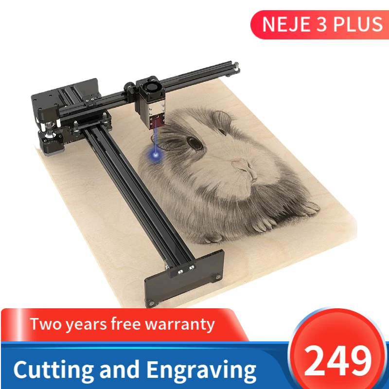 NEJE  3plus 32-bit 40W80W CNC Desktop Mini Wireless Laser Engraver, Cutter, Wood Router, Engraving, Cutting Machine