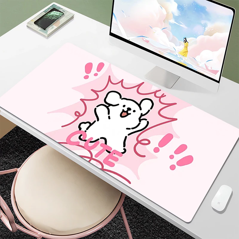 

Line Puppy Non-slip Mouse PadGaming Laptops Gamer Keyboard Mousepad 900x400 Table Pads Desk Mat Mausepad Deskmat Pc Accessories