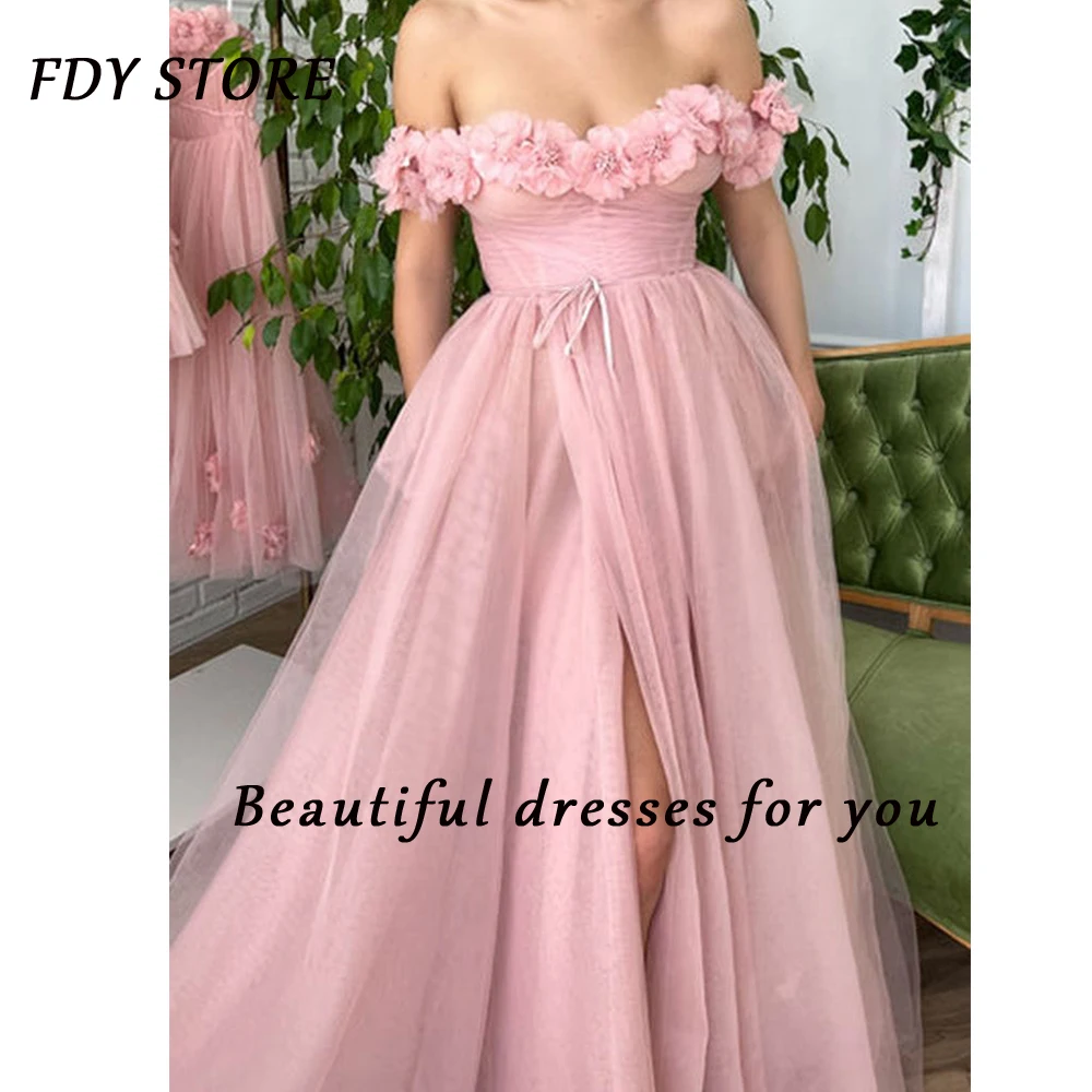 

FDY Store Prom Strapless Neckline A-line Printing Split Fork Court Train Evenning Ball-gownDress Formal Occasion Party for Women