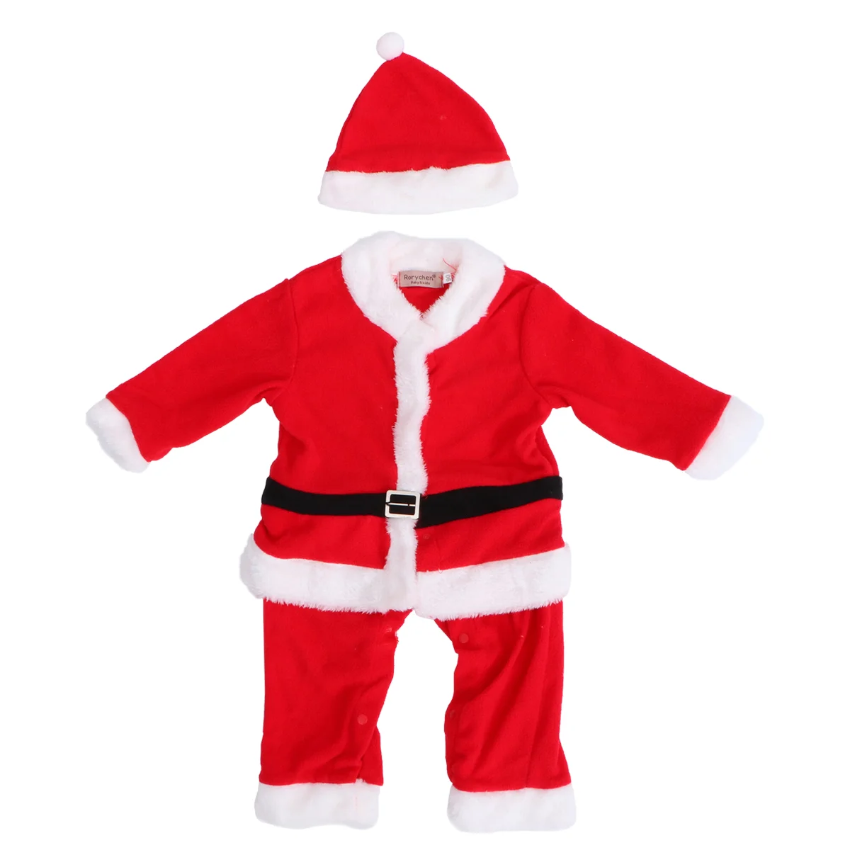 

1 Set 75cm Stature Kids Santa Claus Suit Xmas Party Cosplay Costume Hat and Clothes for Boy