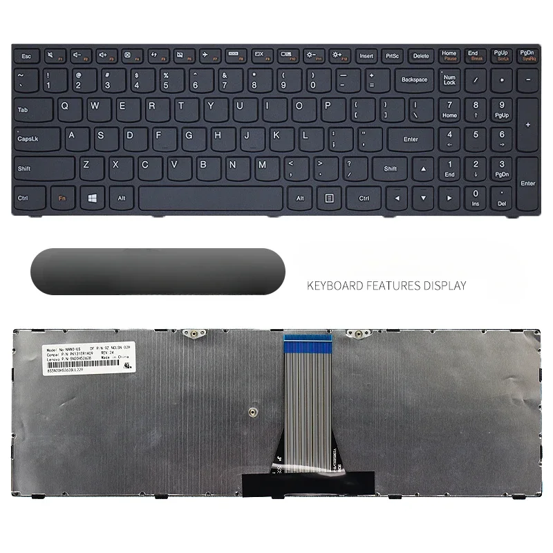 Замените костюм для клавиатуры ноутбука Lenovo Ideapad 300-15ISK E51-80 Y50C B70-80 B71-80
