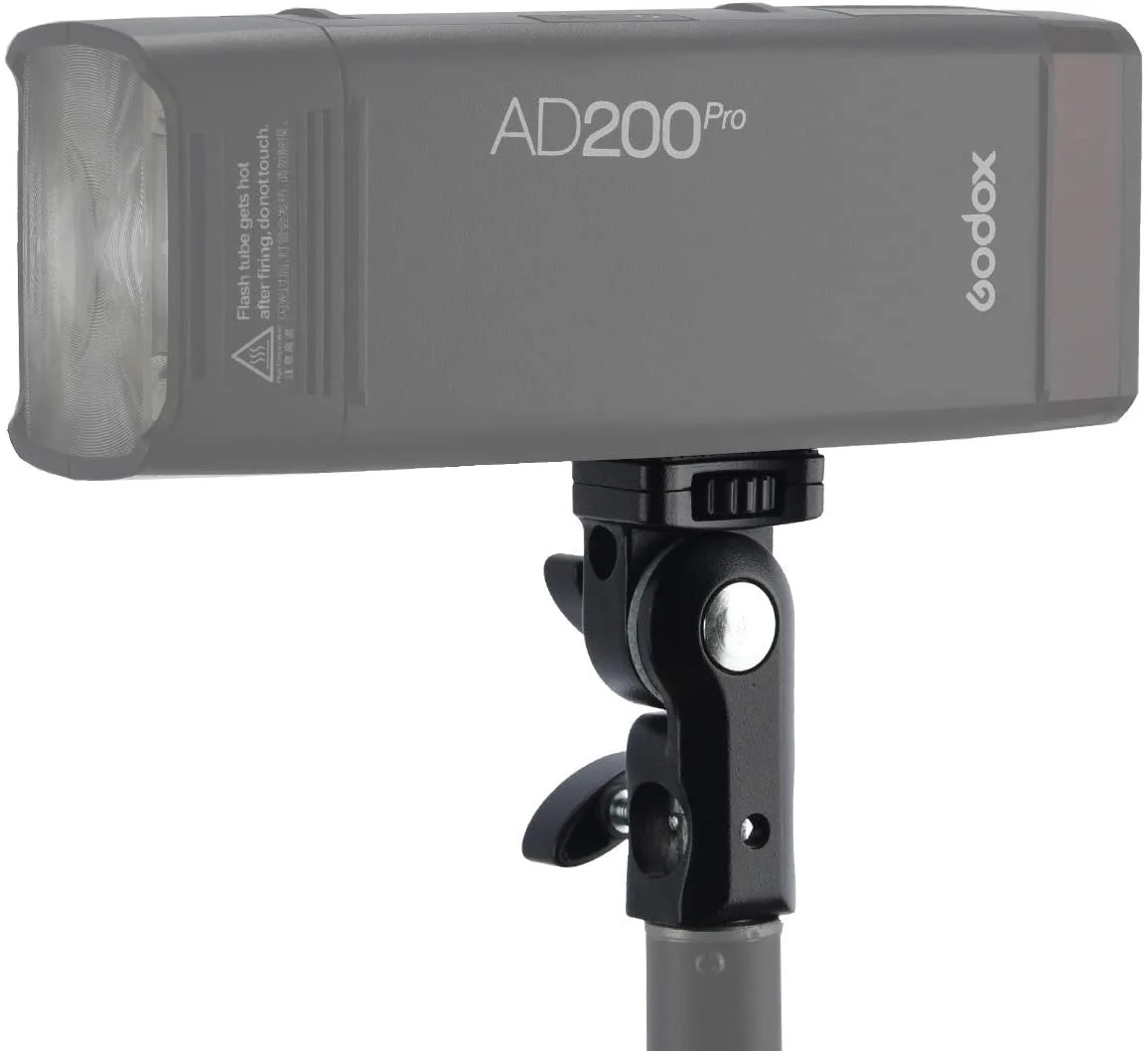 Фото Металлический держатель Godox AD-E2 E с винтом 1/4 для вспышки Speedlite Godox AD100Pro AD200PRO AD300PRO №4