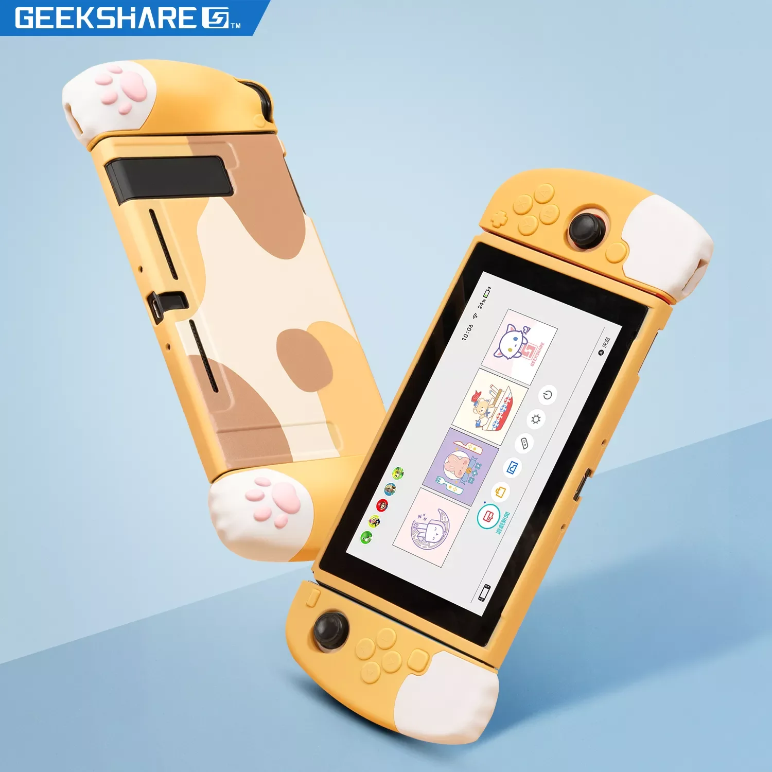 

GeekShare Nintendo Switch Shell Silicone Soft Shell 3D Cute Cat Claw Split JoyCon Protective Case For Nintend Switch Accessories