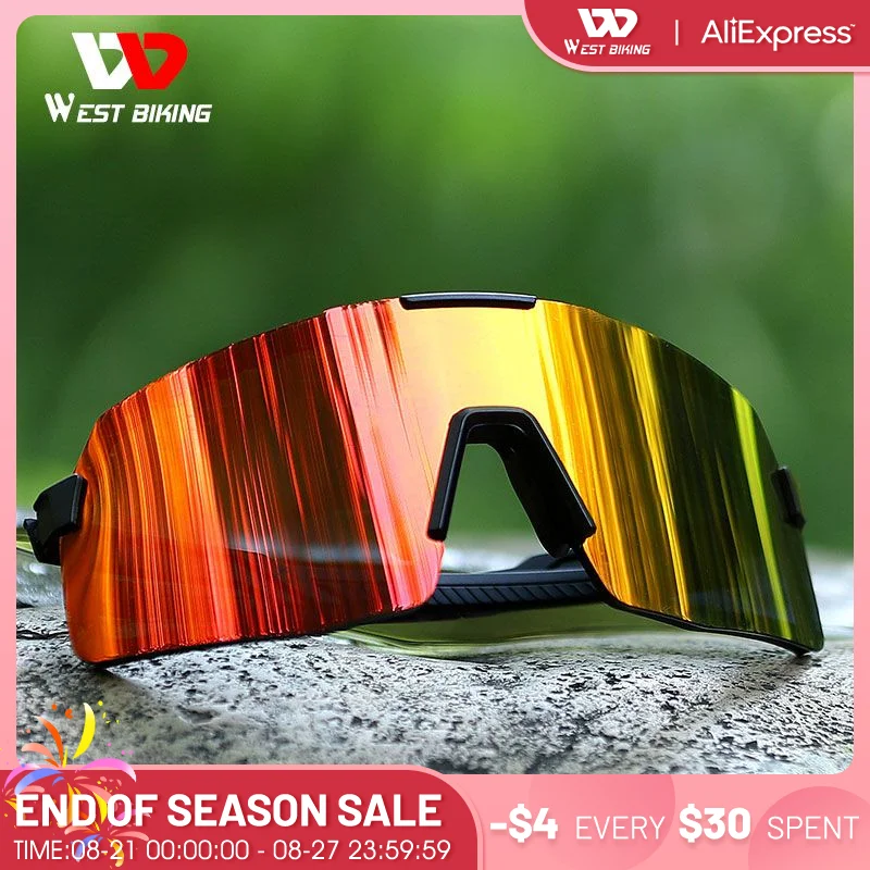 

WEST BIKING Cycling Glasses Polarized Lens Frame Sunglasses Protection Eyewear Sports Men Bicycle Glasses MTB Road Bike Goggles