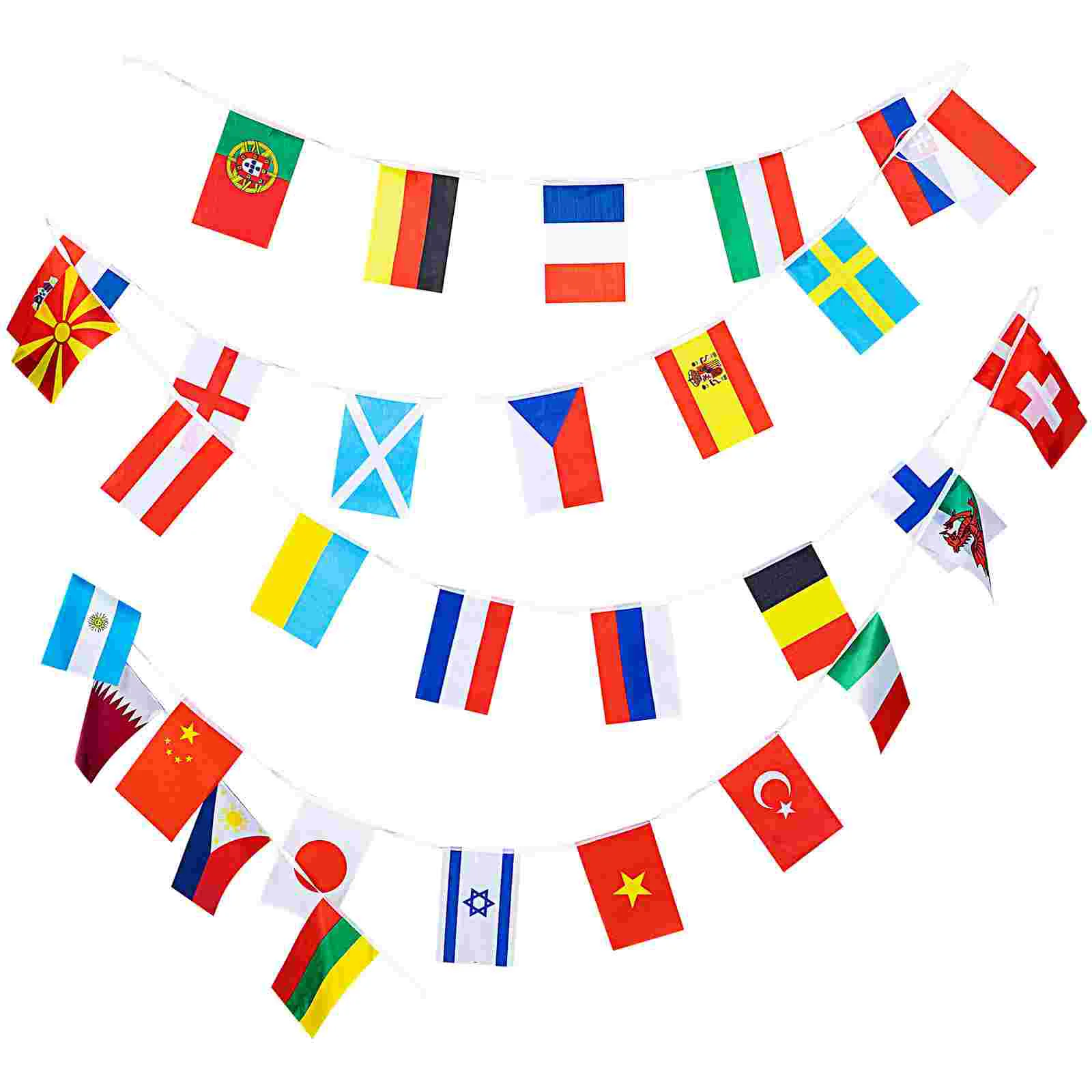 

Flag Banner World International Country Flags Pennant Bunting Cup Garland String Decorations Party Decoration Countries