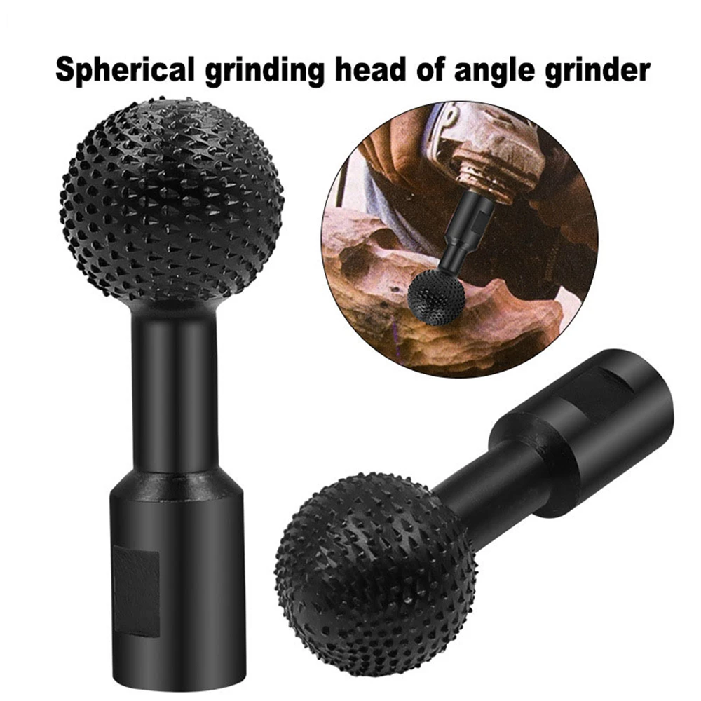 

10/14mm Spherical Spindles Shaped Wood Gouge Ball-Shape Milling Cutter Attachment For Angle Grinder Wooden Groove Carving Tool