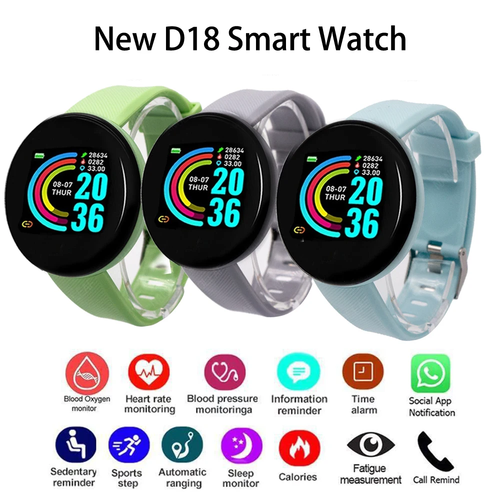 

Smart Watch Heart Rate Monitor Men's Women's Smartwatch Sport Fitness Tracker Digital Wristwatch For For Android IOS