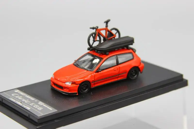 

Street Weapon SW Yellow and White 1:64 Sports Car Alloy Car Model Civic EG6 for Honda Spoon