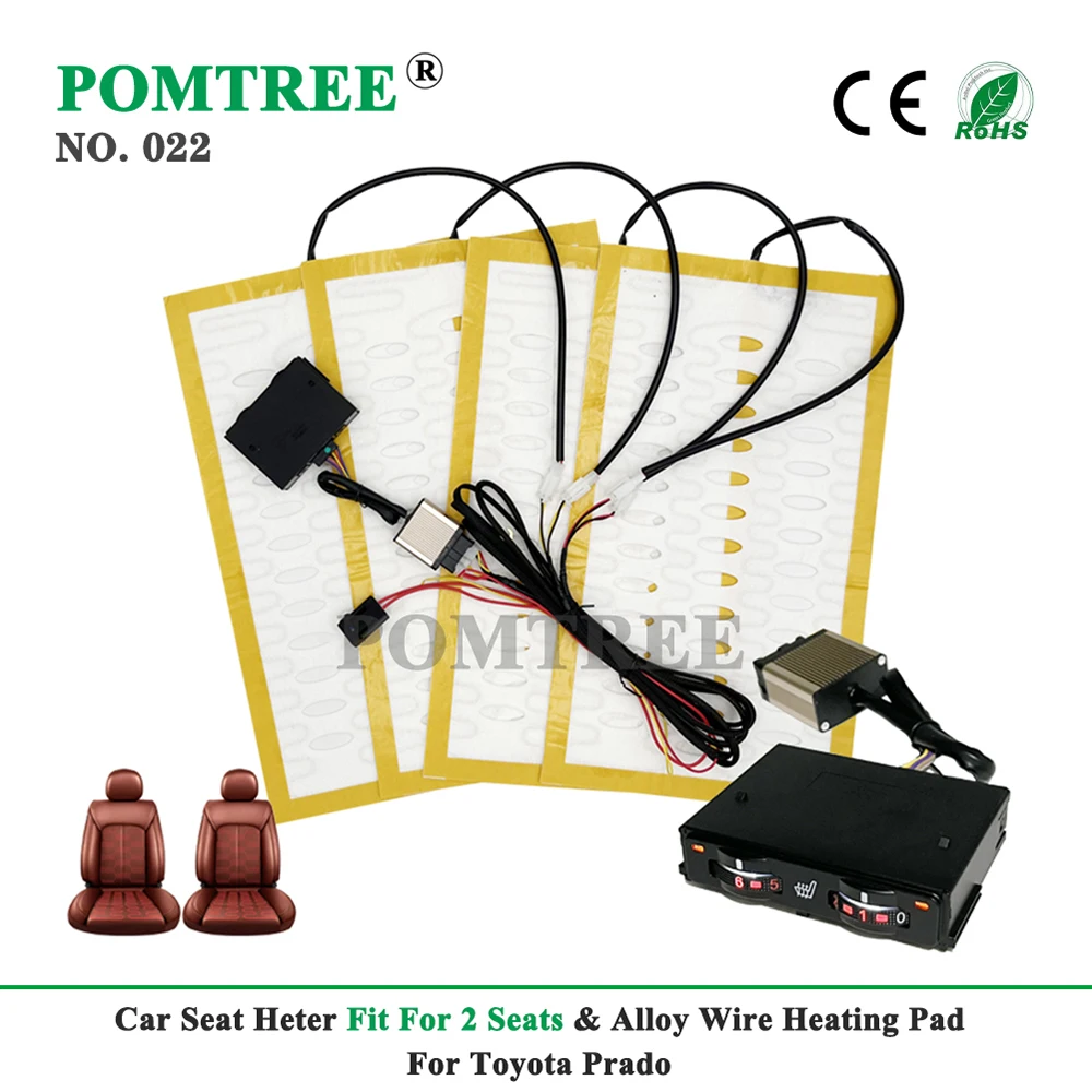 

Новый комплект встроенного подогревателя автомобильного сиденья, подходит для 2 сидений, 12 В, 27 Вт, нагревательные колодки, 6 уровней, система двойного переключателя управления для Toyota Prado 2018-2023