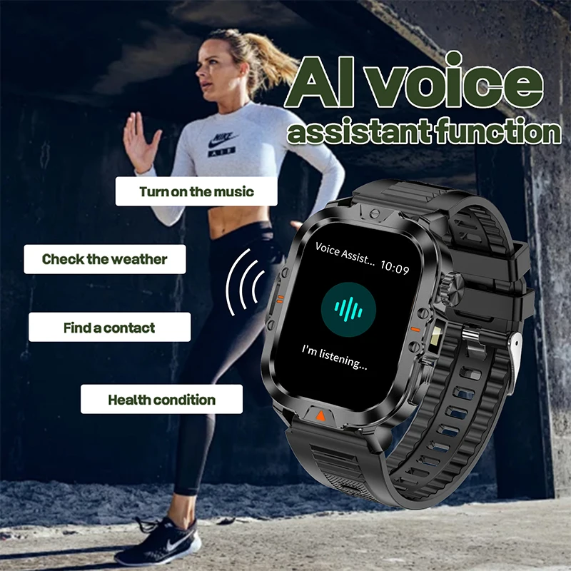 GEJIAN мужские спортивные часы с подключением Bluetooth 5 4 умные со светодиодной