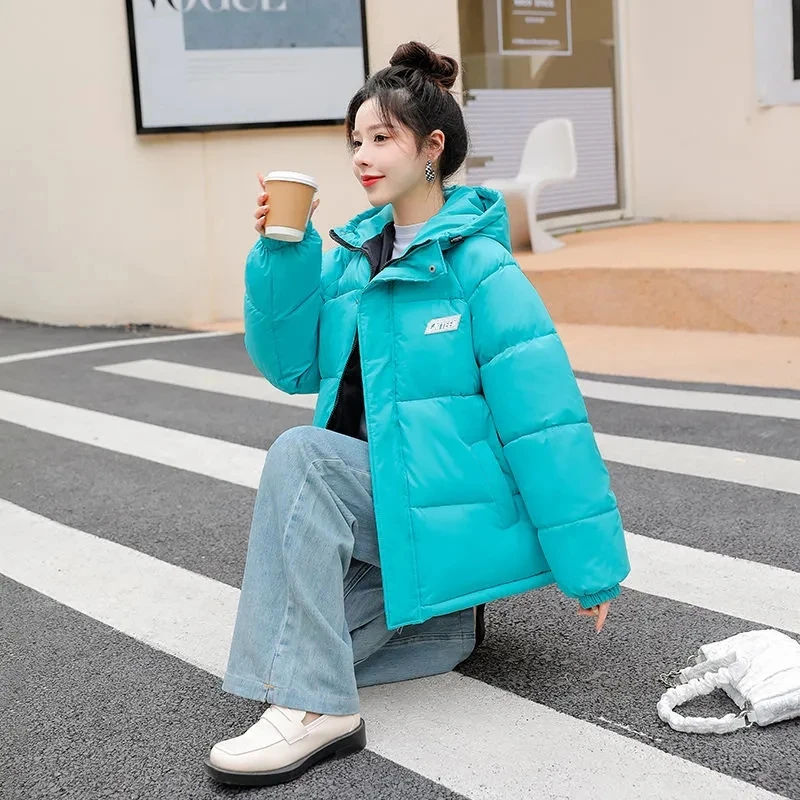 Women Winter Down Padded Jacket 2022 New Winter Cotton Coat Female Hooded Parkas Coat Loose Warm Thick Outwear Winter Jacket