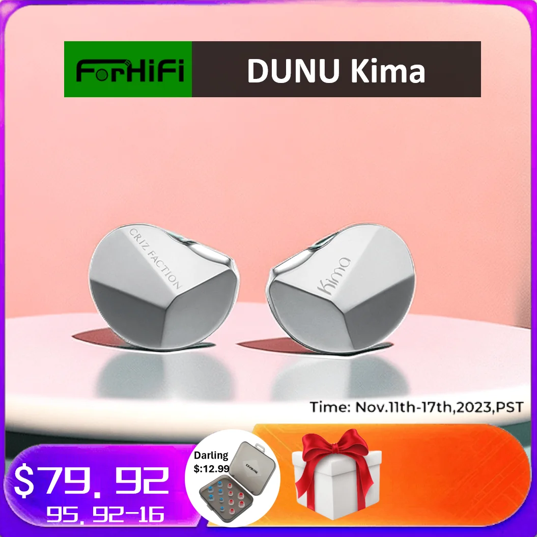 

DUNU Kima Latest-generation DLC Diaphragm Earphones High-Performance 10mm Dual-Cavity Dynamic Driver In-Ear Monitors IEMs