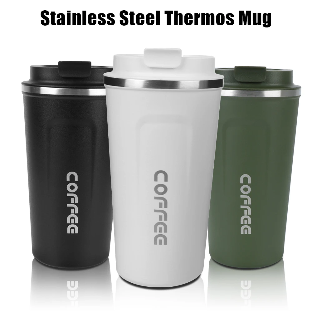 

380/510ML Double Stainless Steel Coffee Mug Car Thermos Mug Leak_Proof Travel Thermo Cup for Tea Water Coffee Thermo Cafe