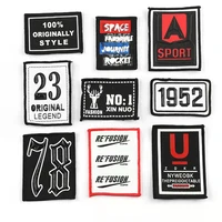 mixed 9pcslots soft cloth labels various letter embroidery hand made collar for diy knitted printed cotton woven sew patches