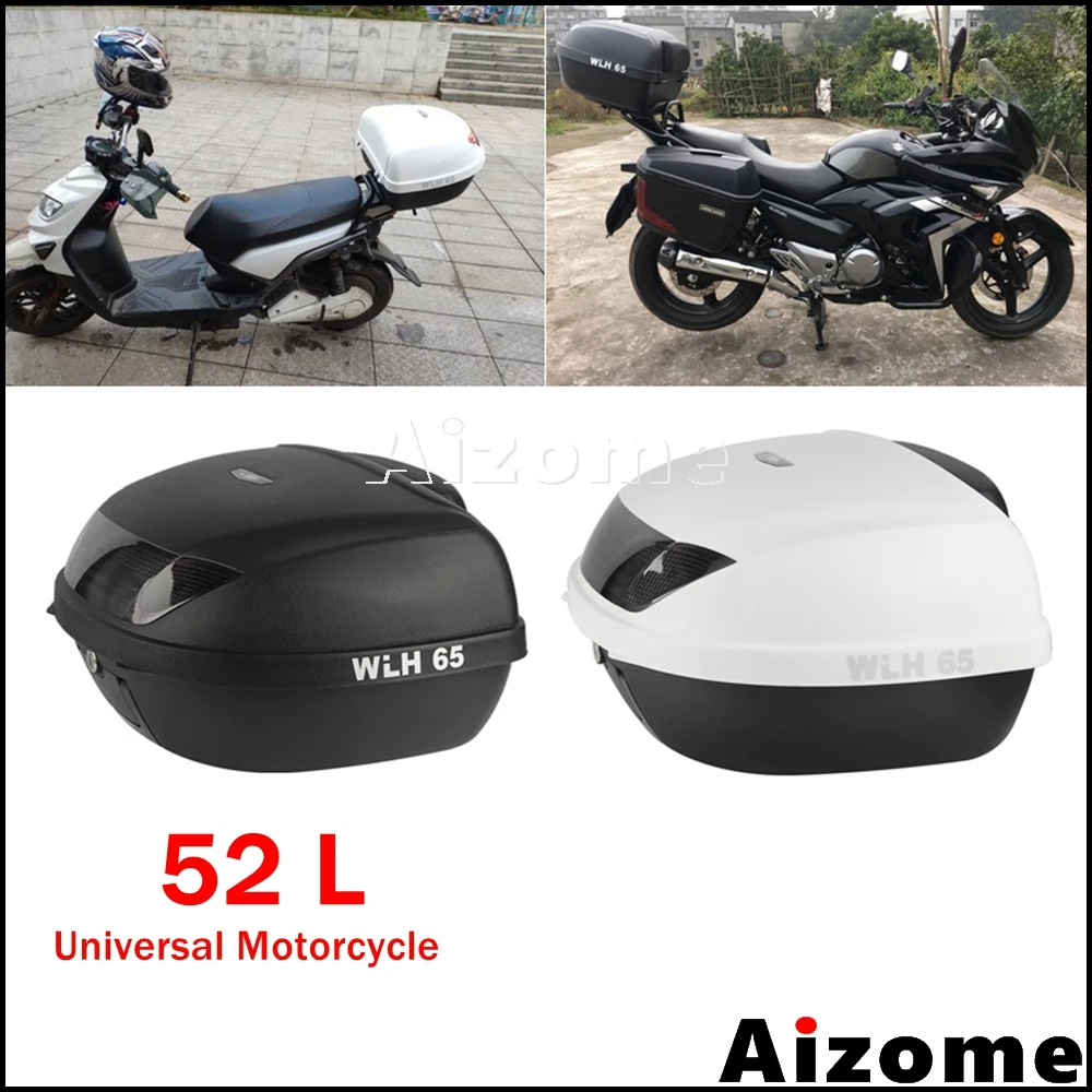 

Универсальный верхний чехол для мотоцикла 52L для Honda Yamaha Suzuki Kawasaki BMW, задний багажный ящик для скутера